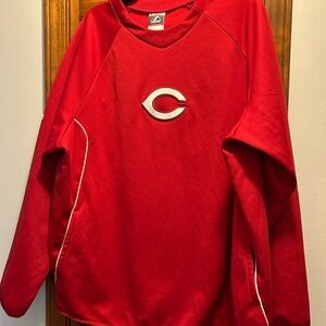 Cincinnati Red MLB Majestic Therma Base Pullover